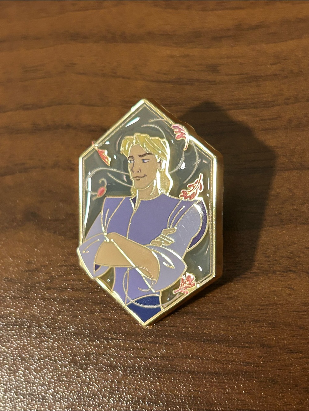Disney Pocahontas John Smith Hexagon Blind Box Enamel Pin